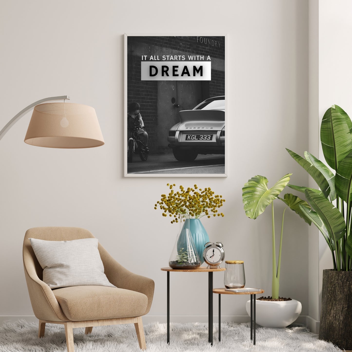 Motivational Poster "It All Starts With A Dream"