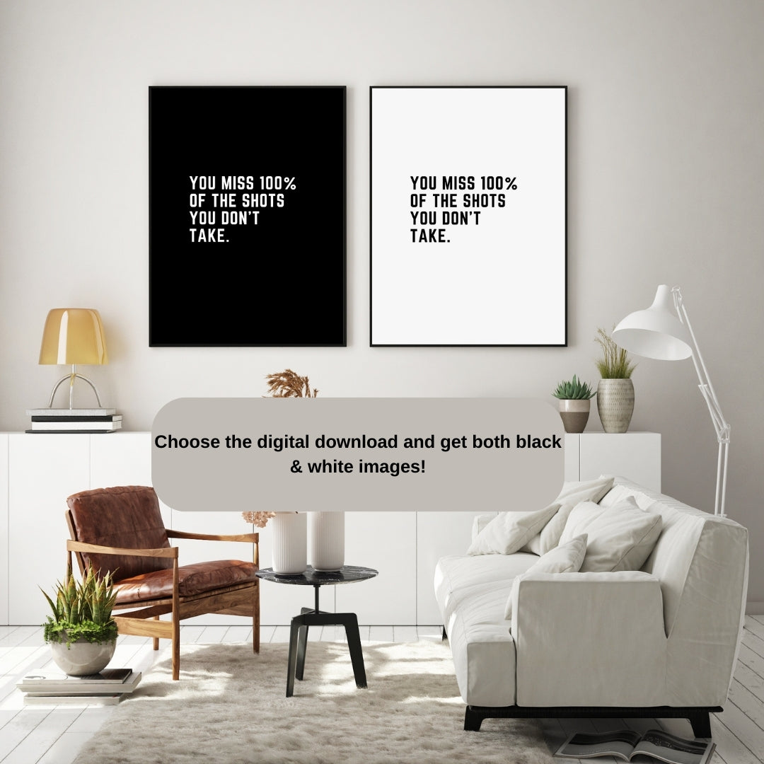 Motivational Poster "You Miss 100% Of The Shots"