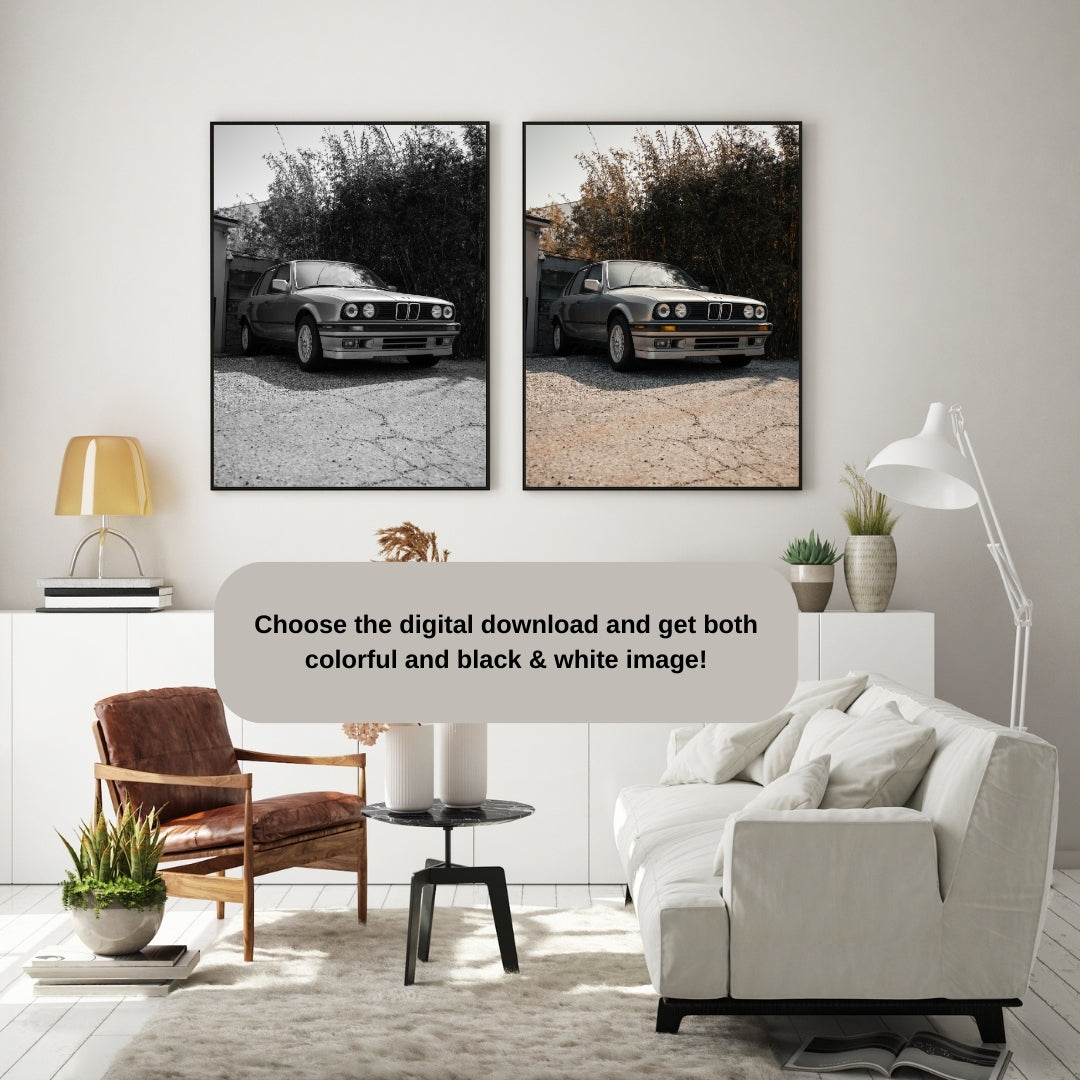 Vintage BMW E30 Poster