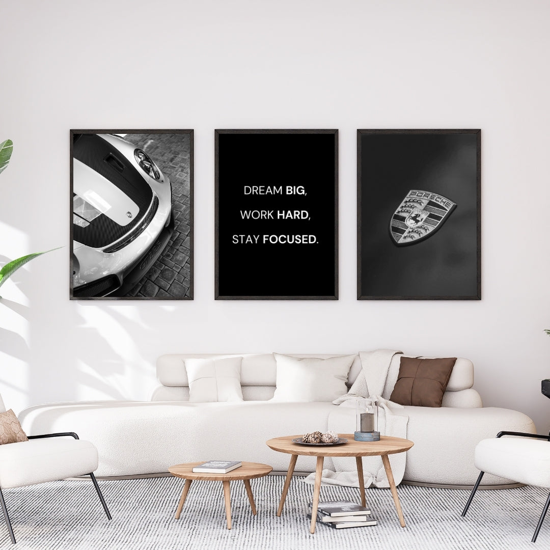 Motivational Poster "Dream Big Work Hard Stay Focused"