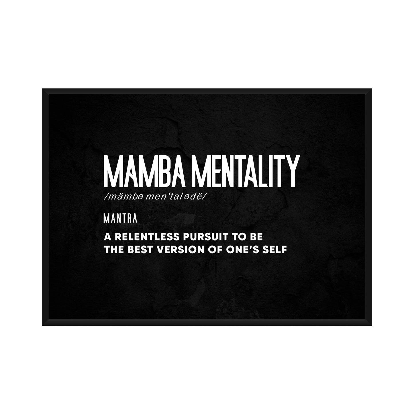 Motivational Poster "Black Mamba Mentality"