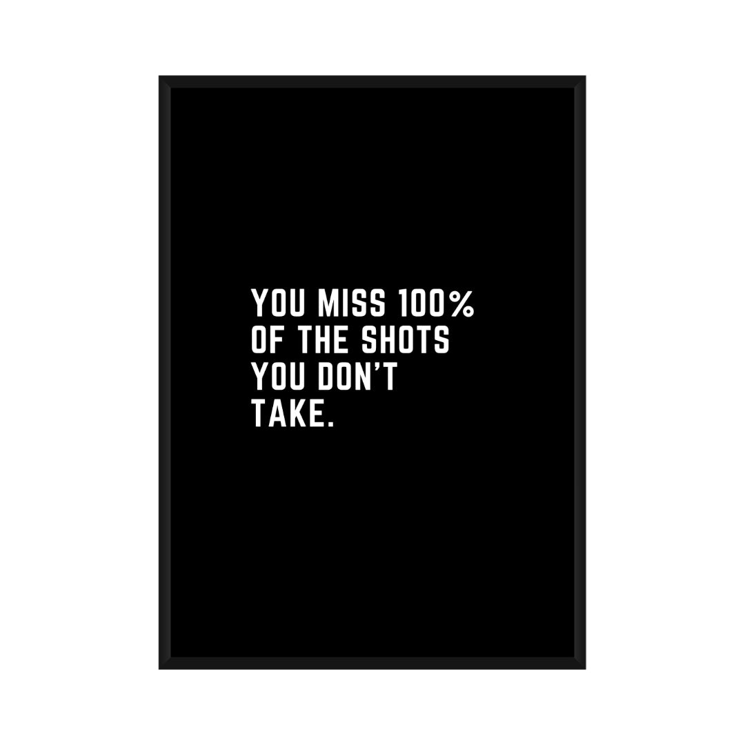 Motivational Poster "You Miss 100% Of The Shots"