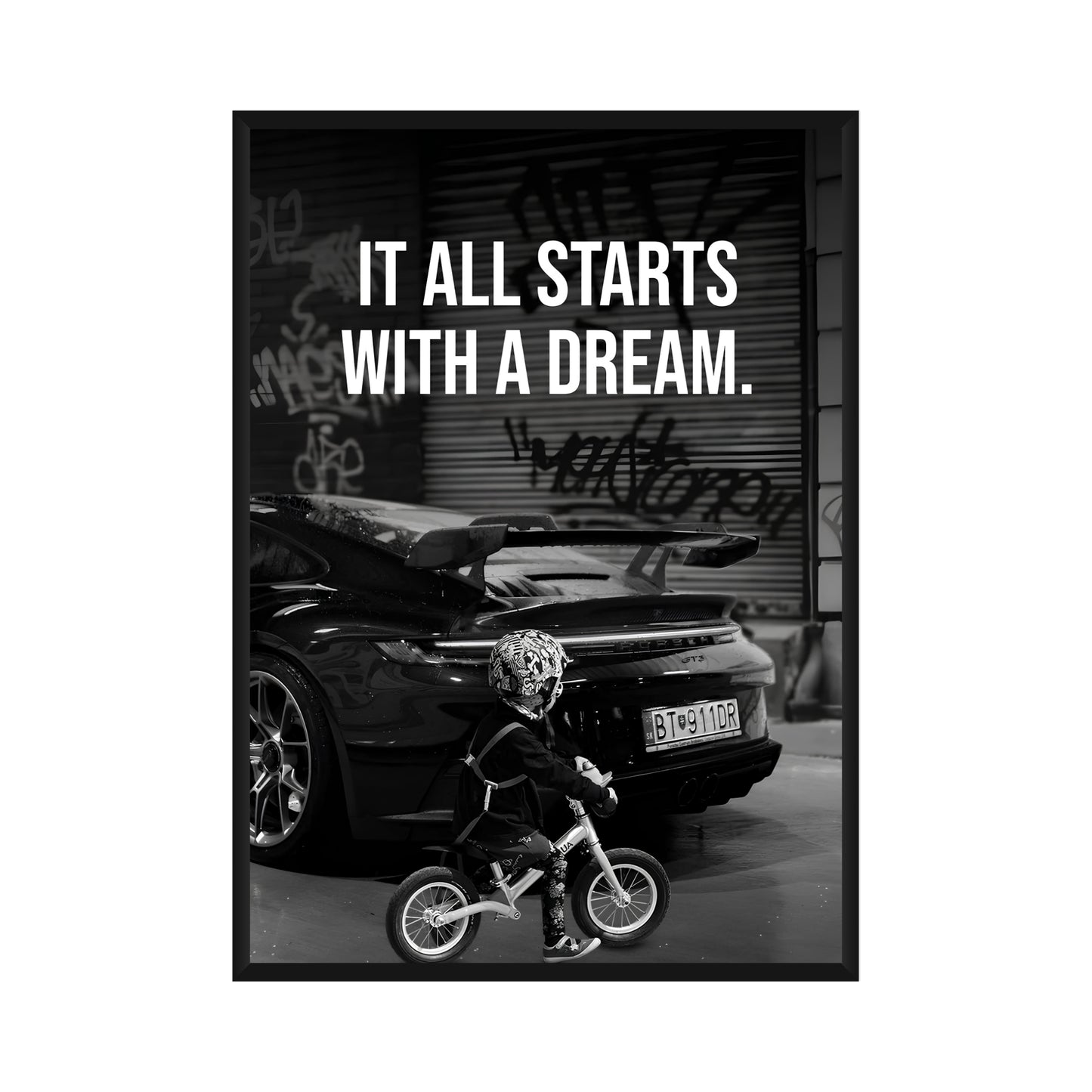 Motivational Poster "It All Starts With A Dream"