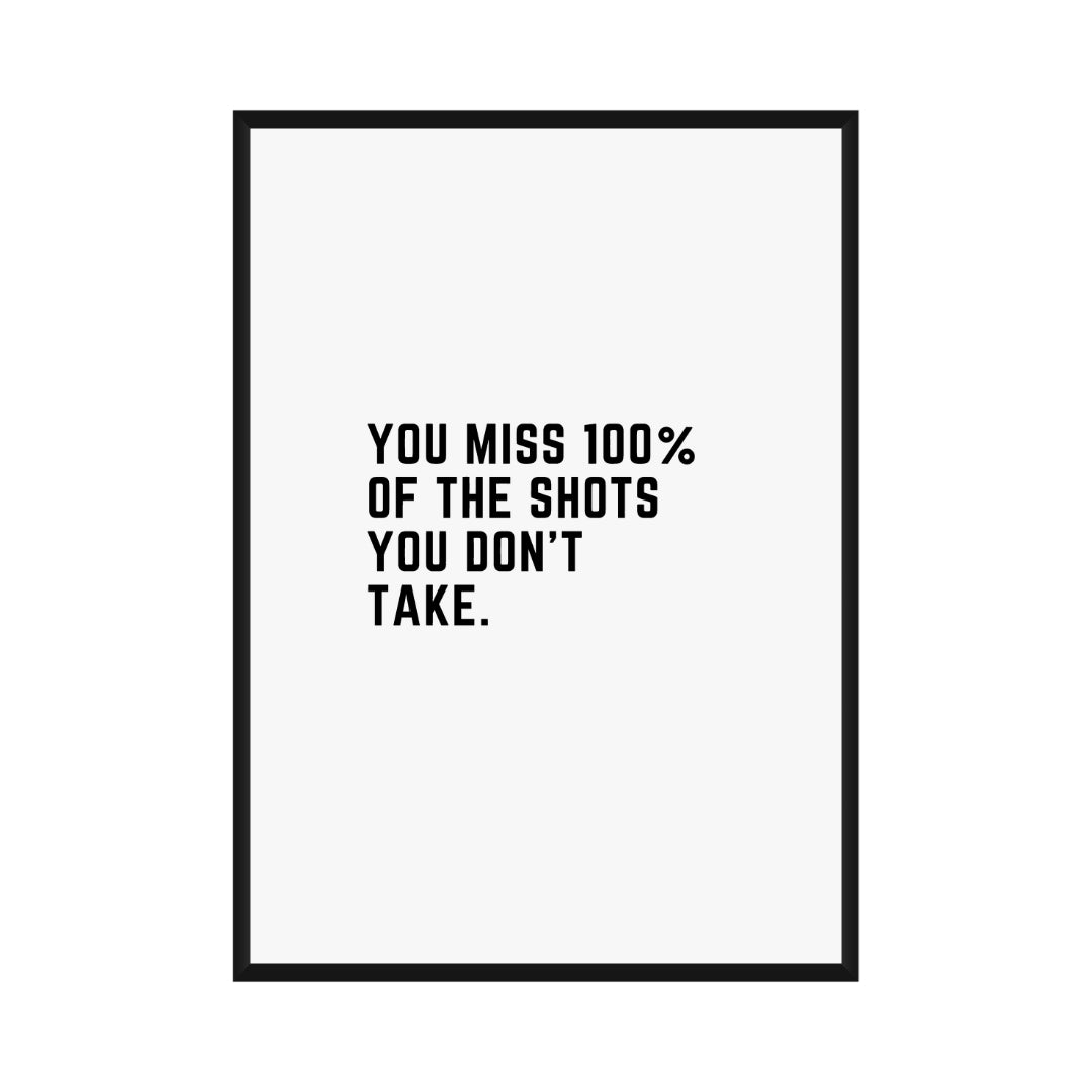 Motivational Poster "You Miss 100% Of The Shots"