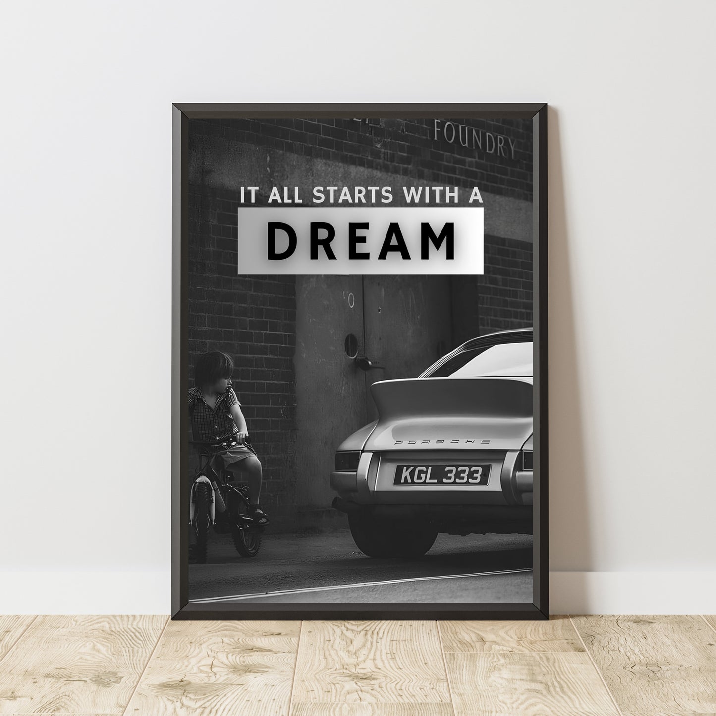 Motivational Poster "It All Starts With A Dream"