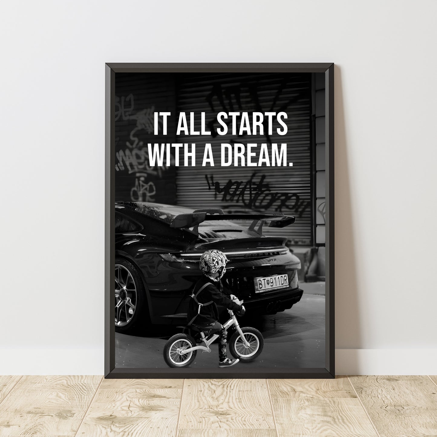Motivational Poster "It All Starts With A Dream"
