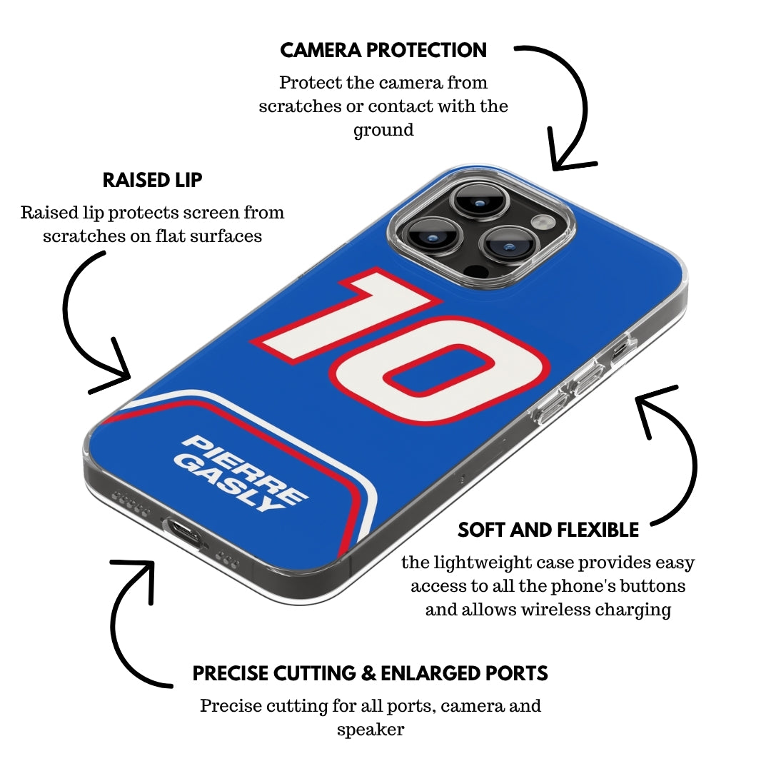 Alpine iPhone case "Pierre Gasly"