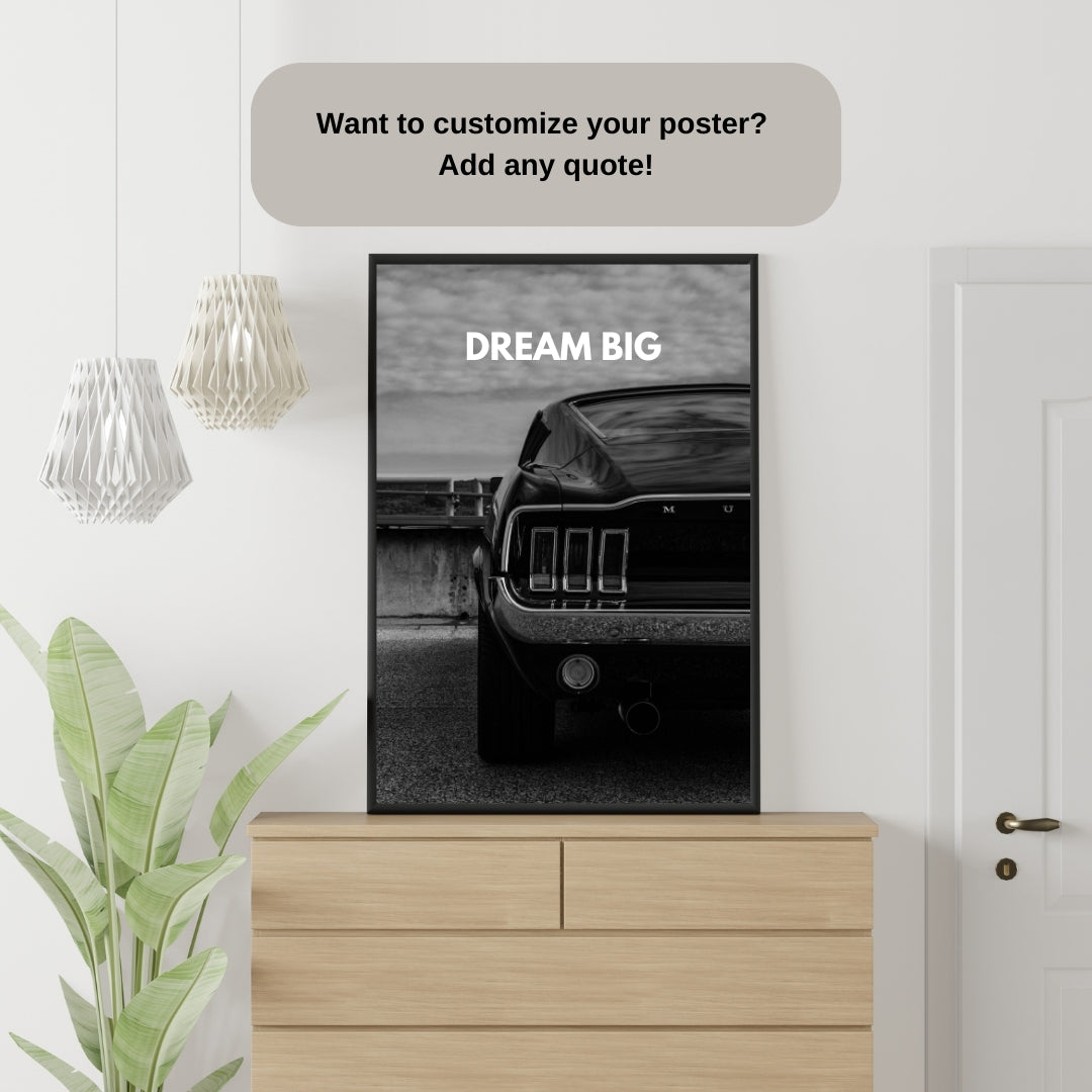 Vintage Ford Mustang Poster