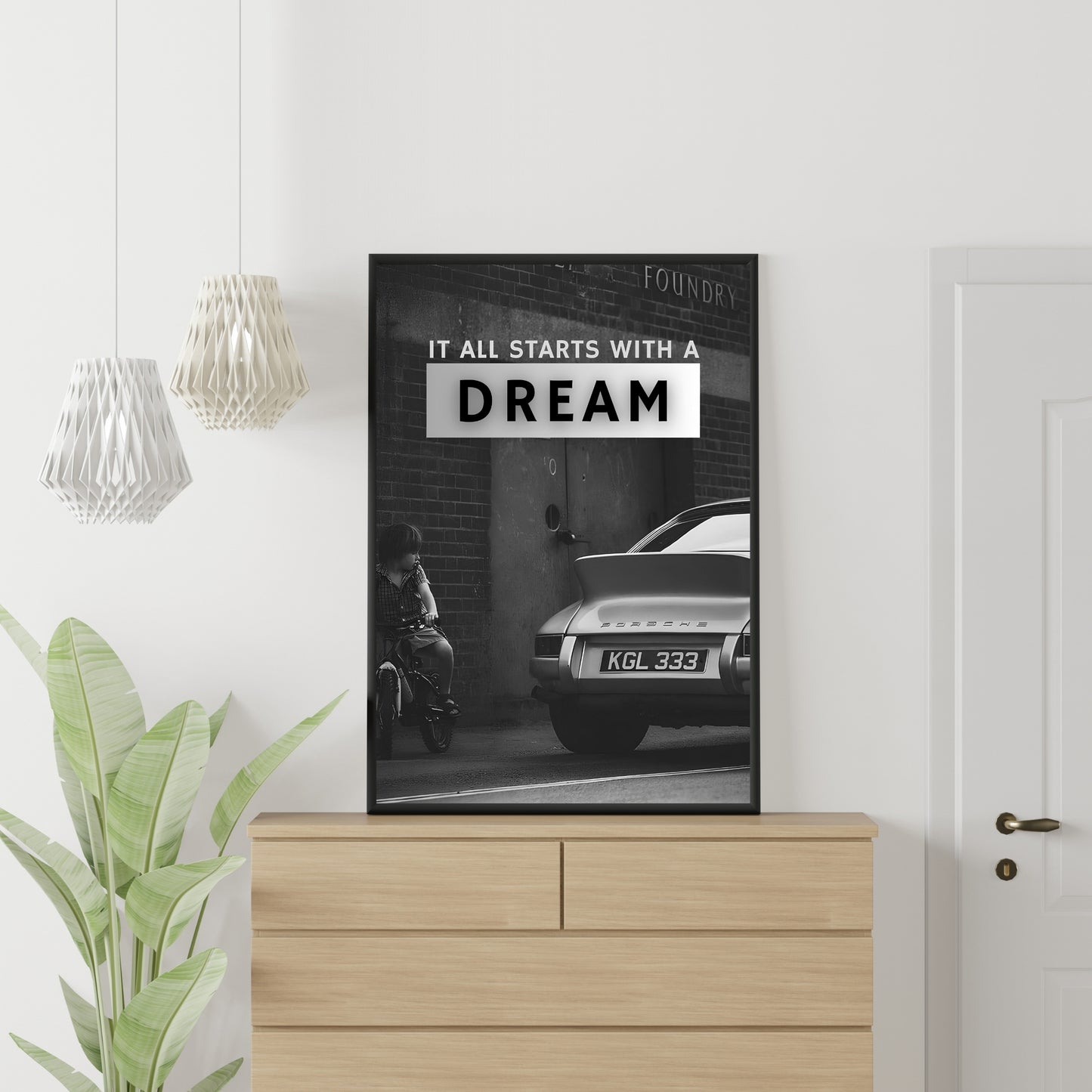 Motivational Poster "It All Starts With A Dream"