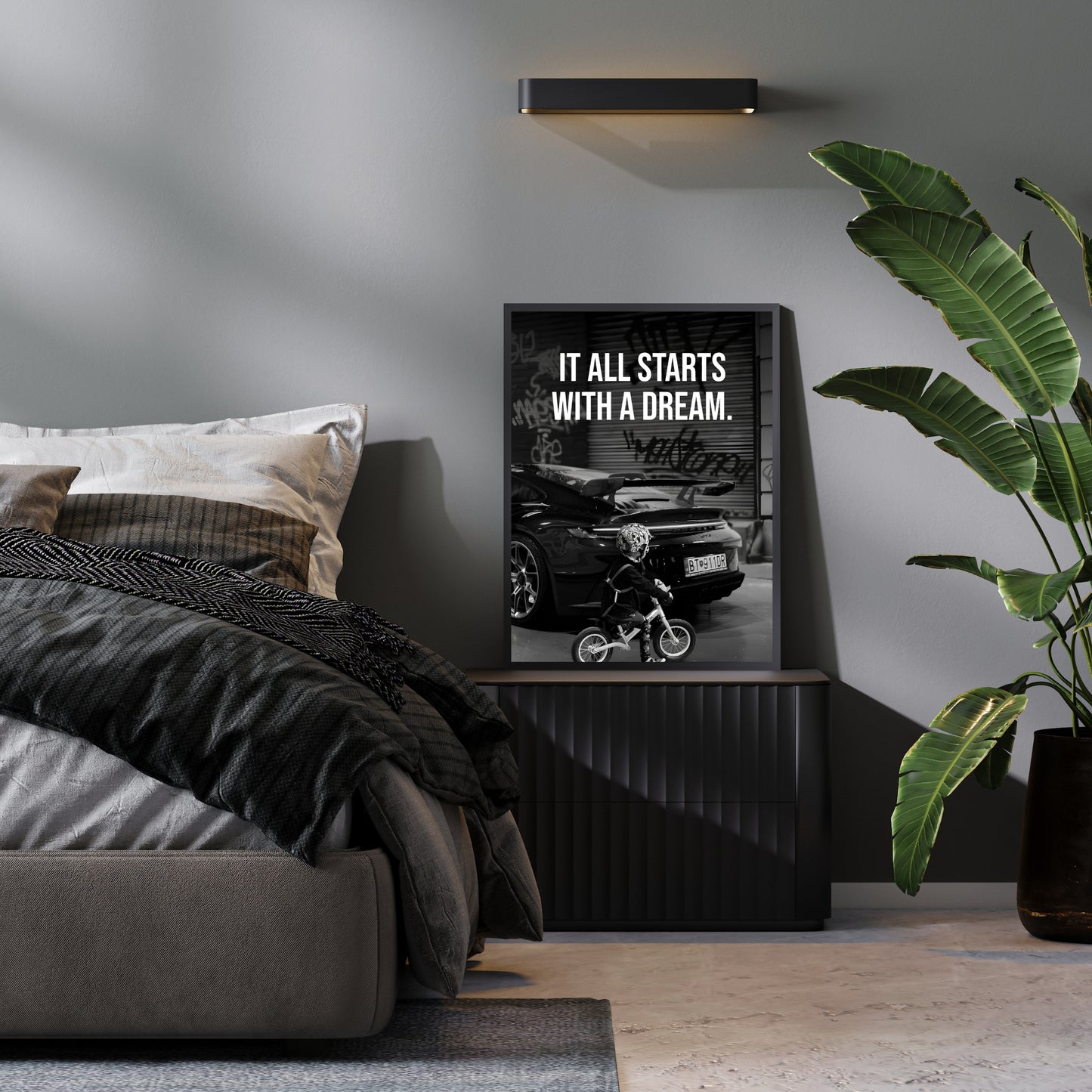 Motivational Poster "It All Starts With A Dream"