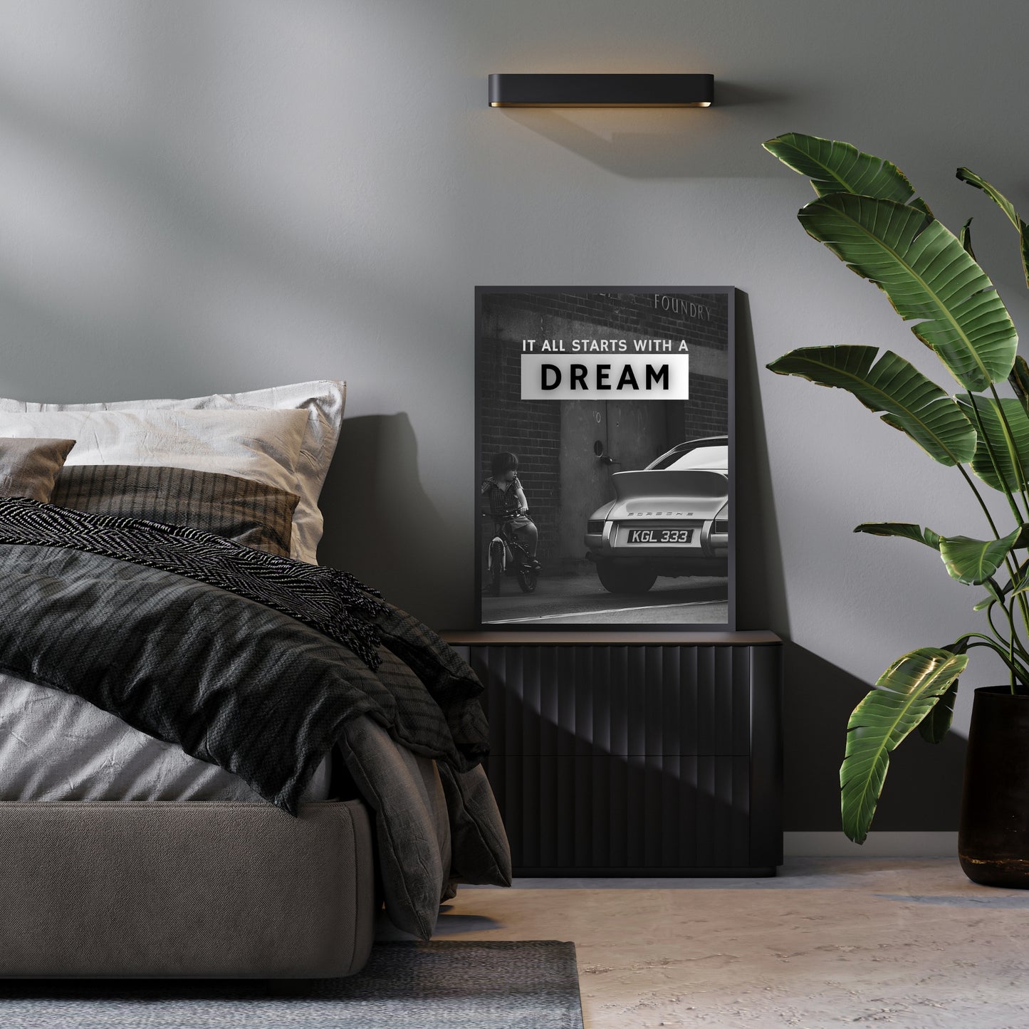 Motivational Poster "It All Starts With A Dream"