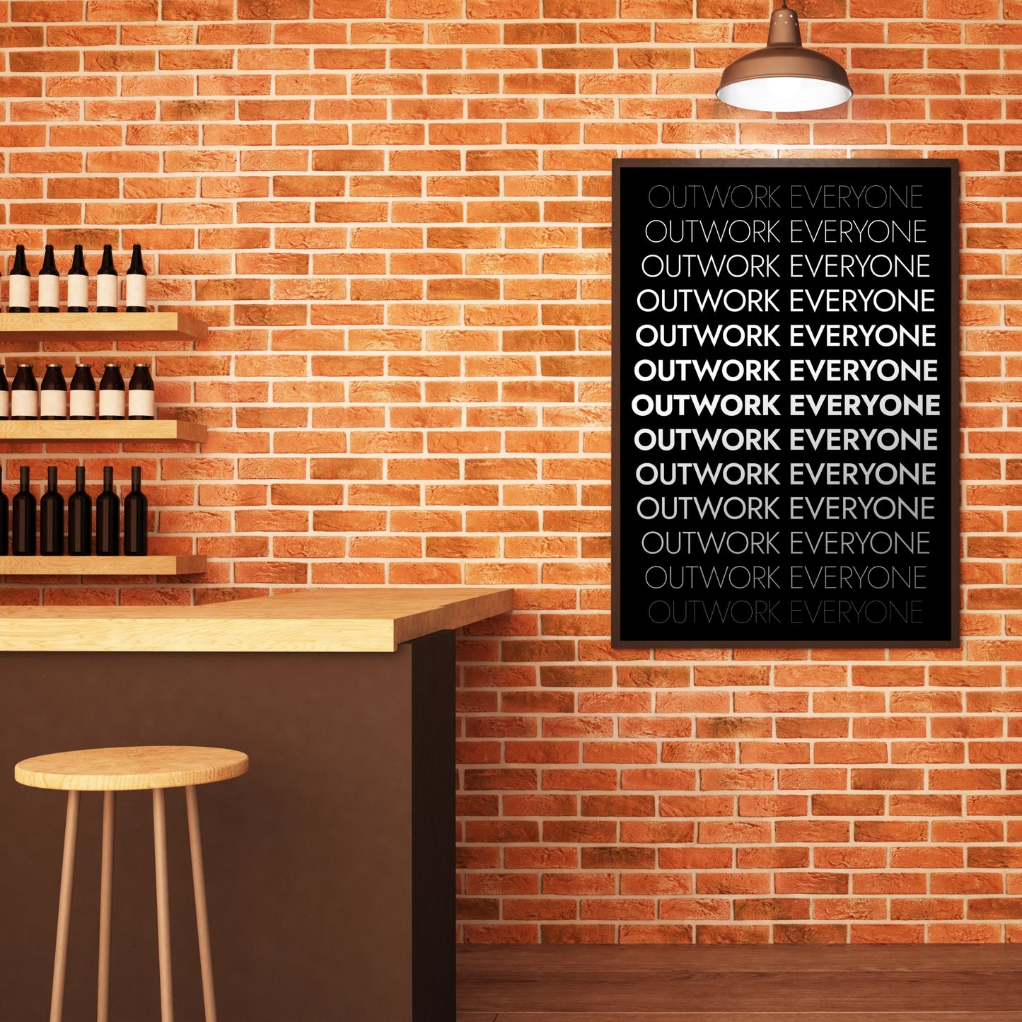 Motivational Poster "Outwork Everyone"