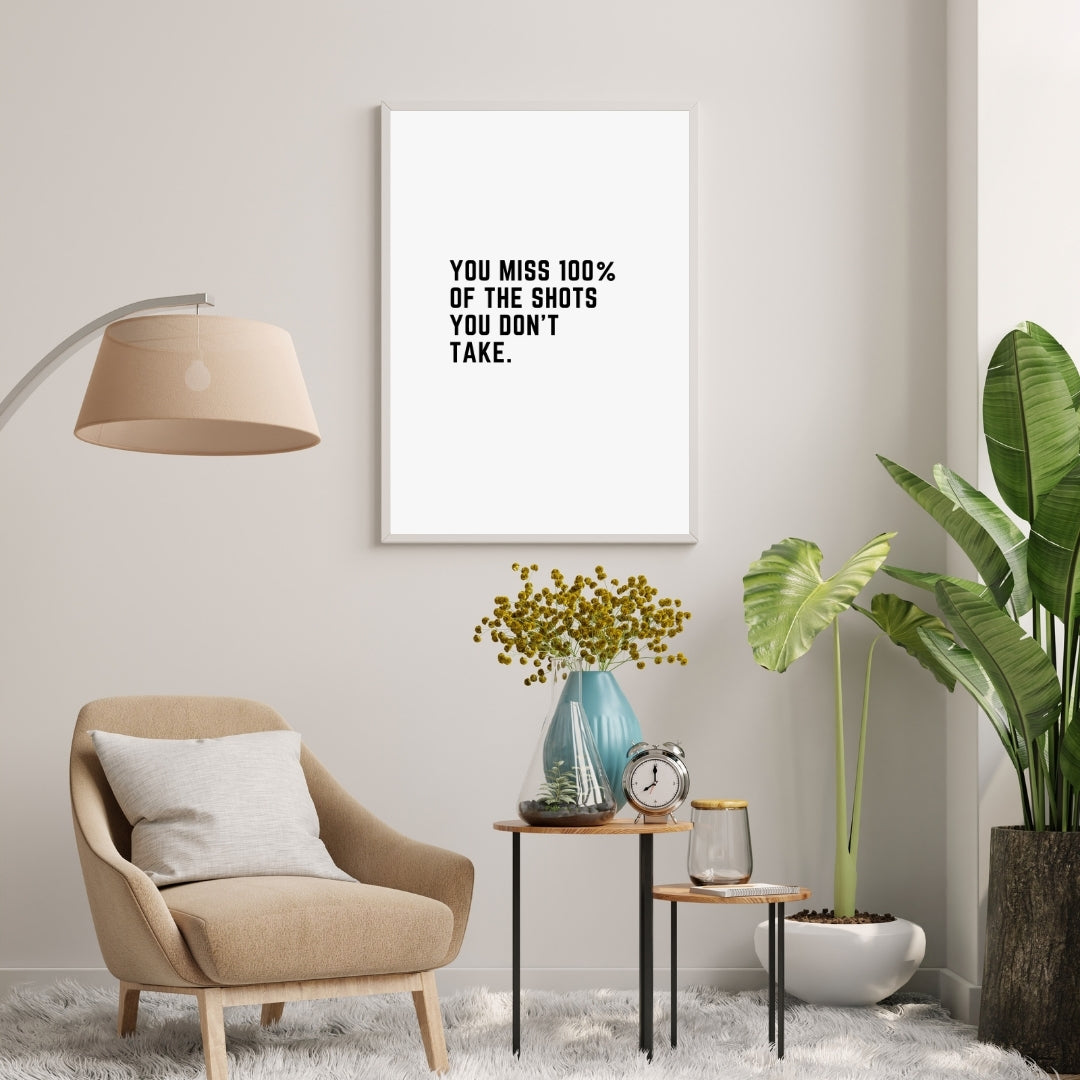 Motivational Poster "You Miss 100% Of The Shots"
