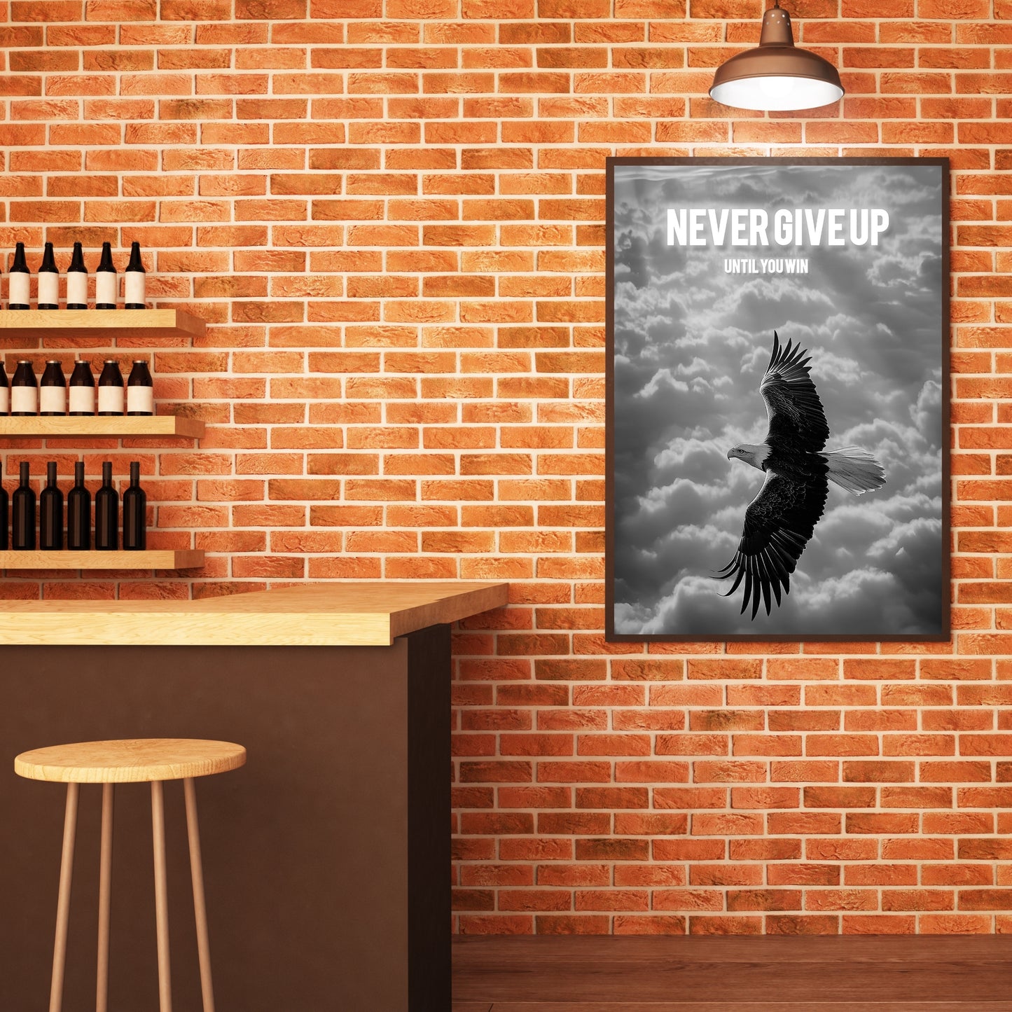 Motivational Poster "Never Give Up"