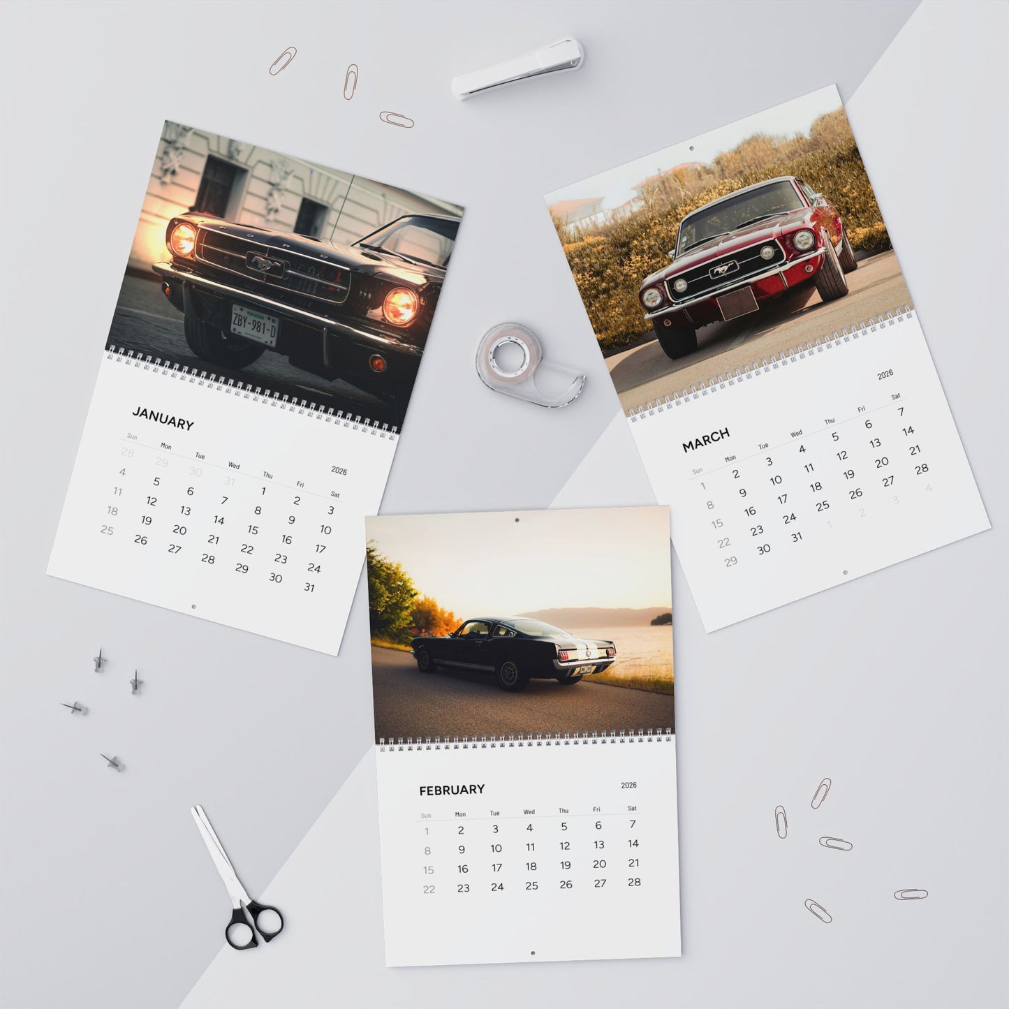 Vintage Ford Mustang Calendar