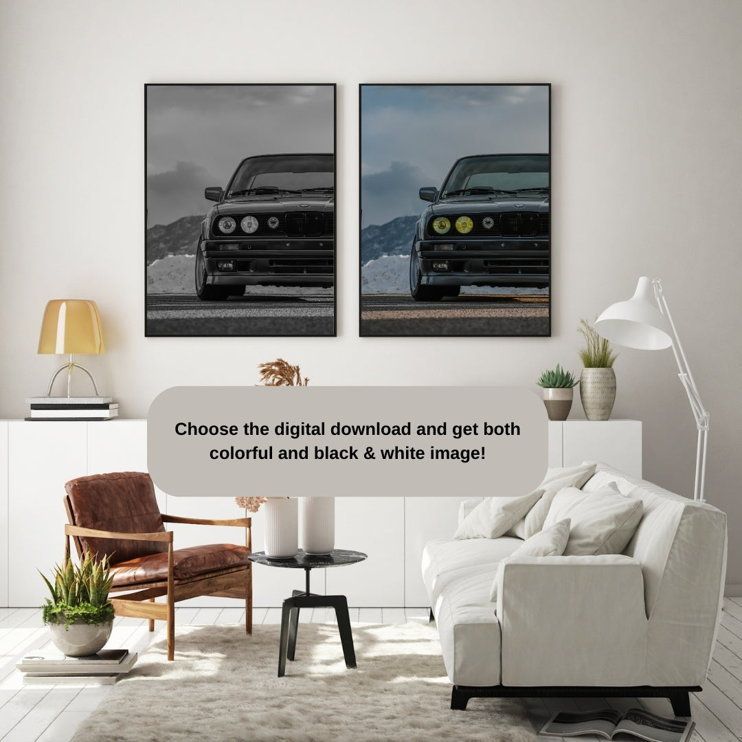 Vintage BMW E30 Poster