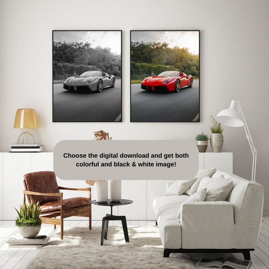 Ferrari 488 Spider Poster