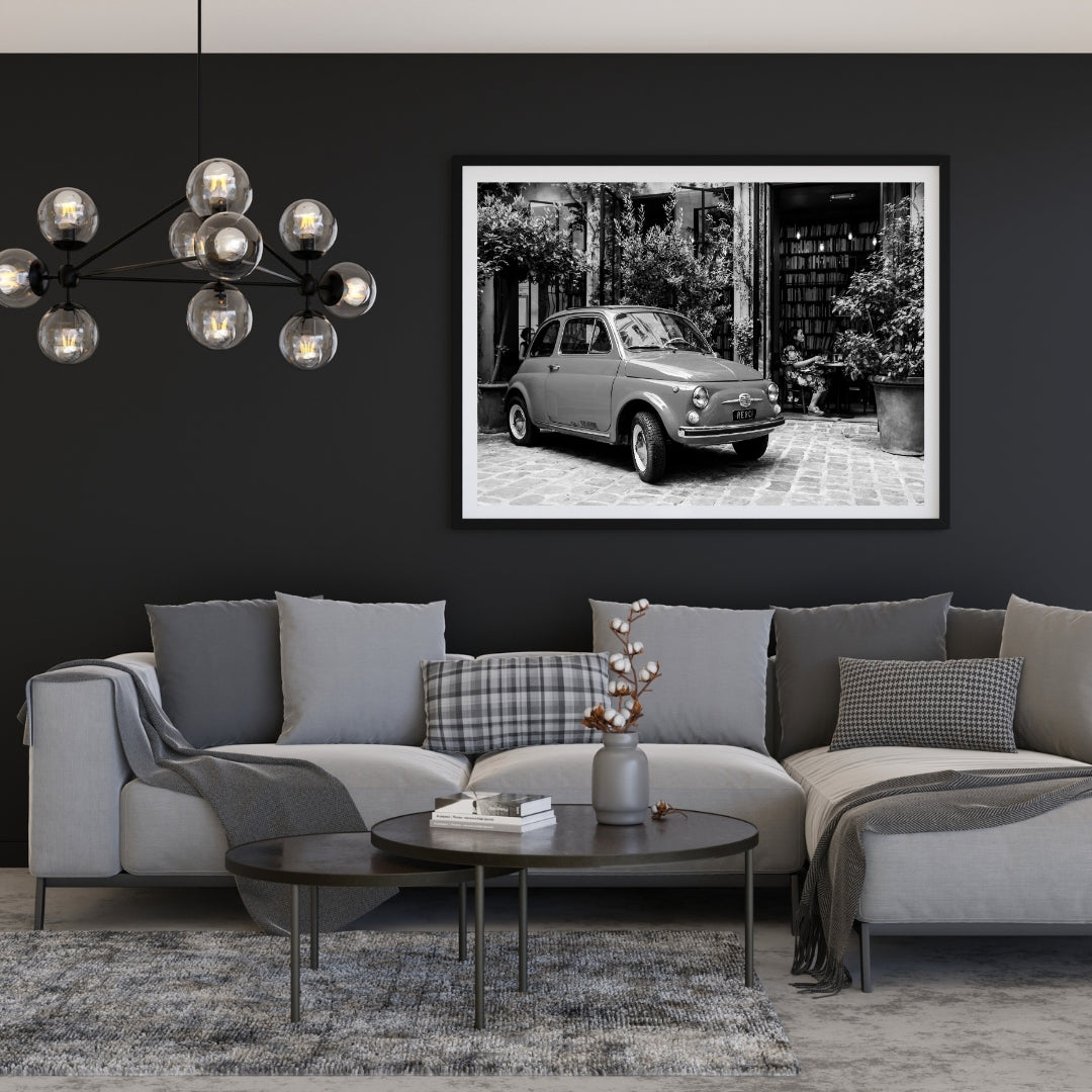 Vintage Fiat 500 Poster