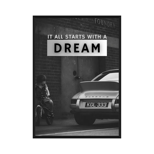 Motivational Poster "It All Starts With A Dream"
