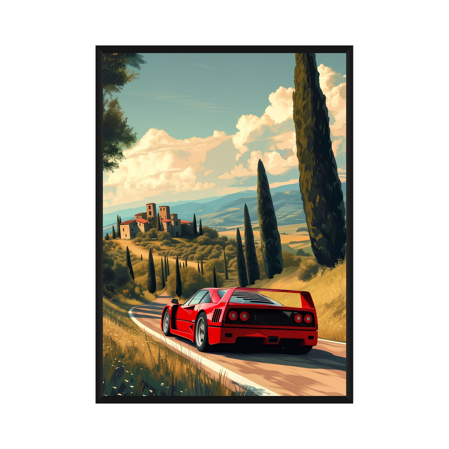 Ferrari F40 Poster AI