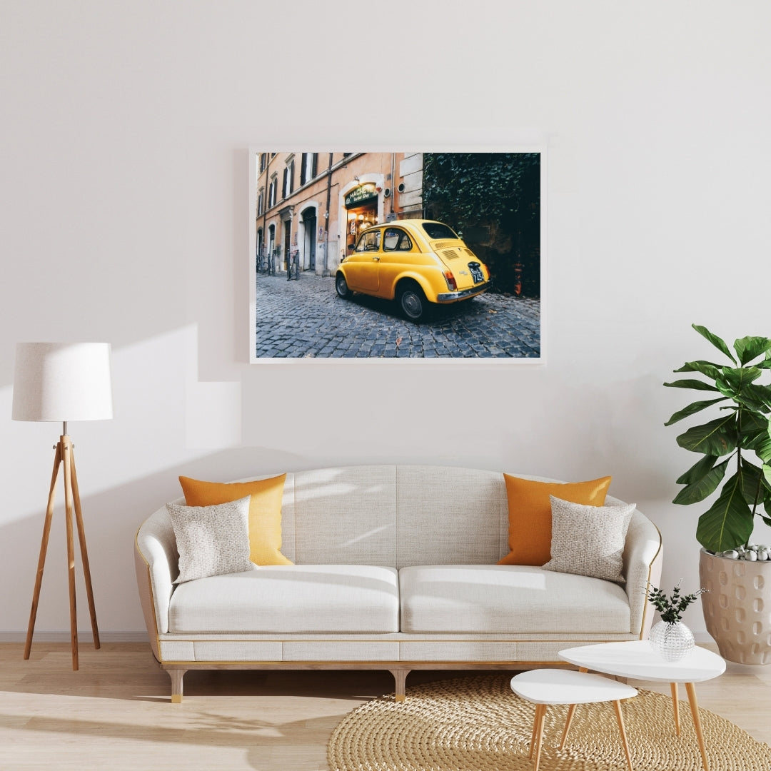 Vintage Fiat 500 Poster