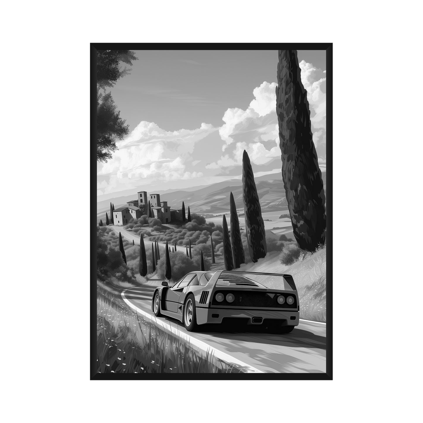 Ferrari F40 Poster AI