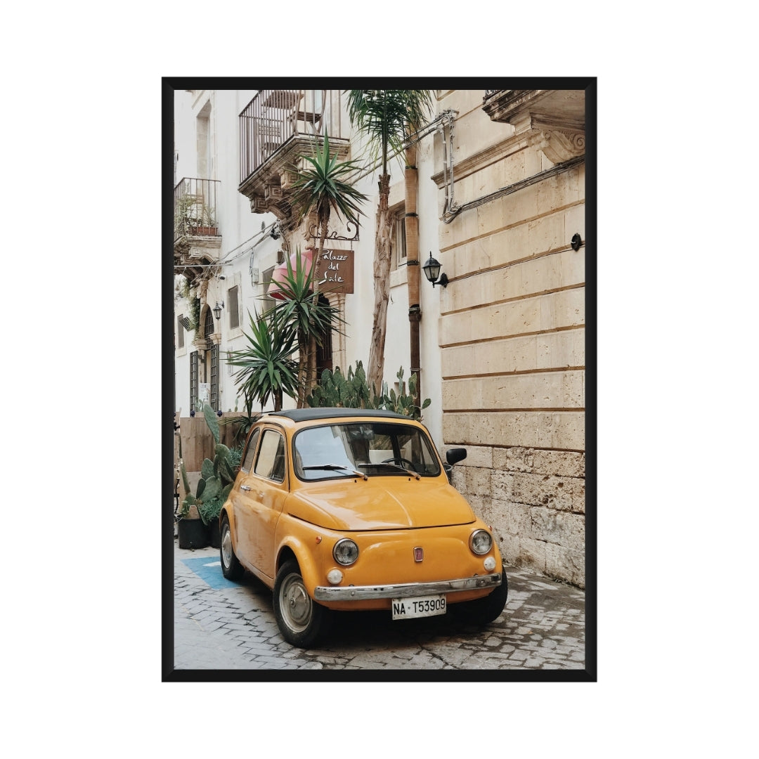 Vintage Fiat 500 Poster