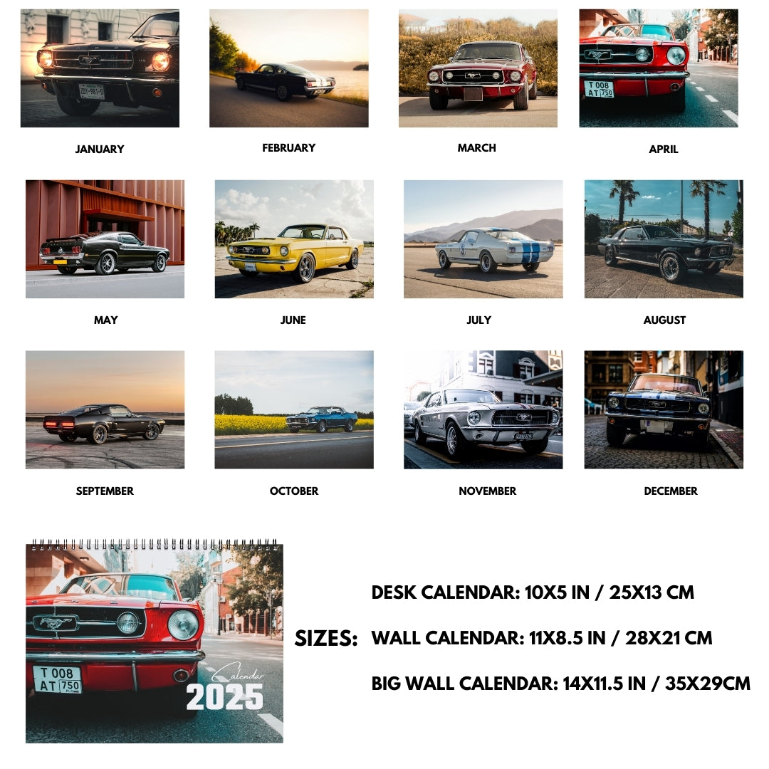 Vintage Ford Mustang Calendar