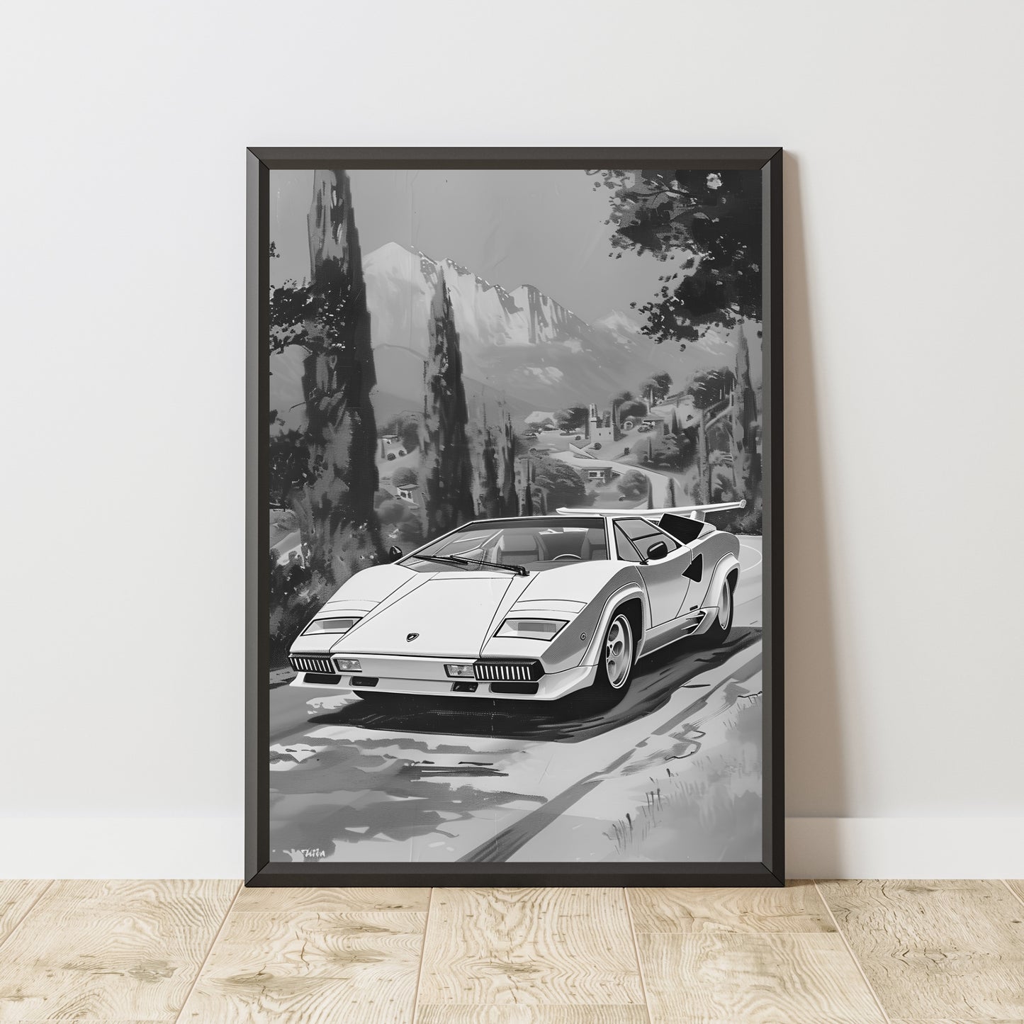 Lamborghini Countach AI Poster
