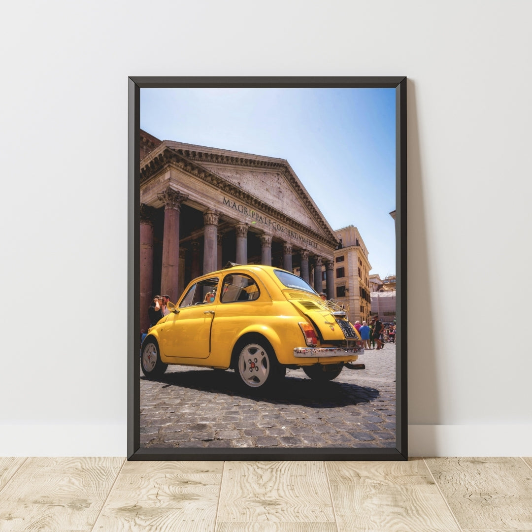 Vintage Fiat 500 Poster