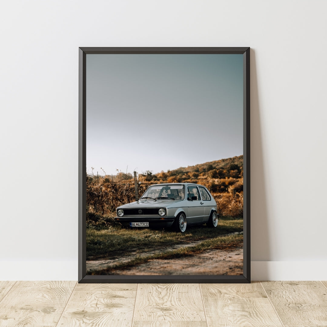 Vintage Volkswagen Golf Poster