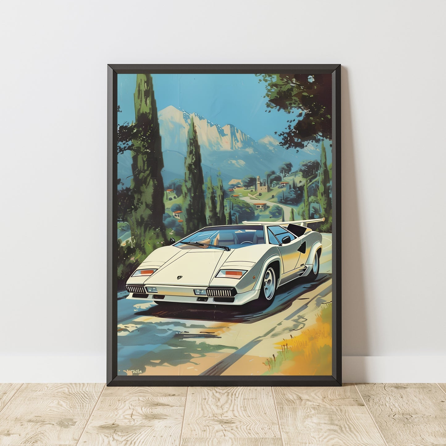 Lamborghini Countach AI Poster