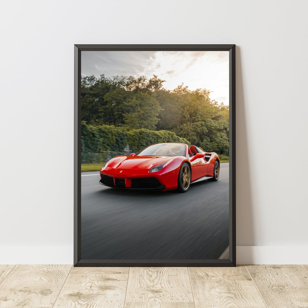 Ferrari 488 Spider Poster