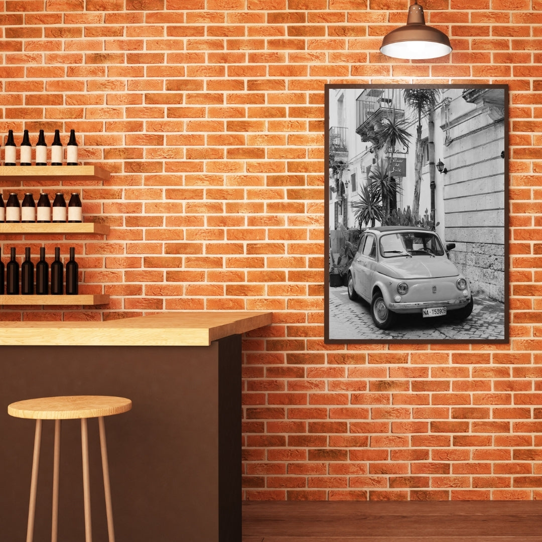 Vintage Fiat 500 Poster