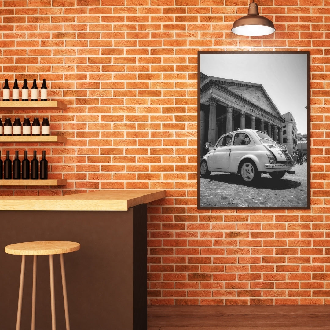 Vintage Fiat 500 Poster