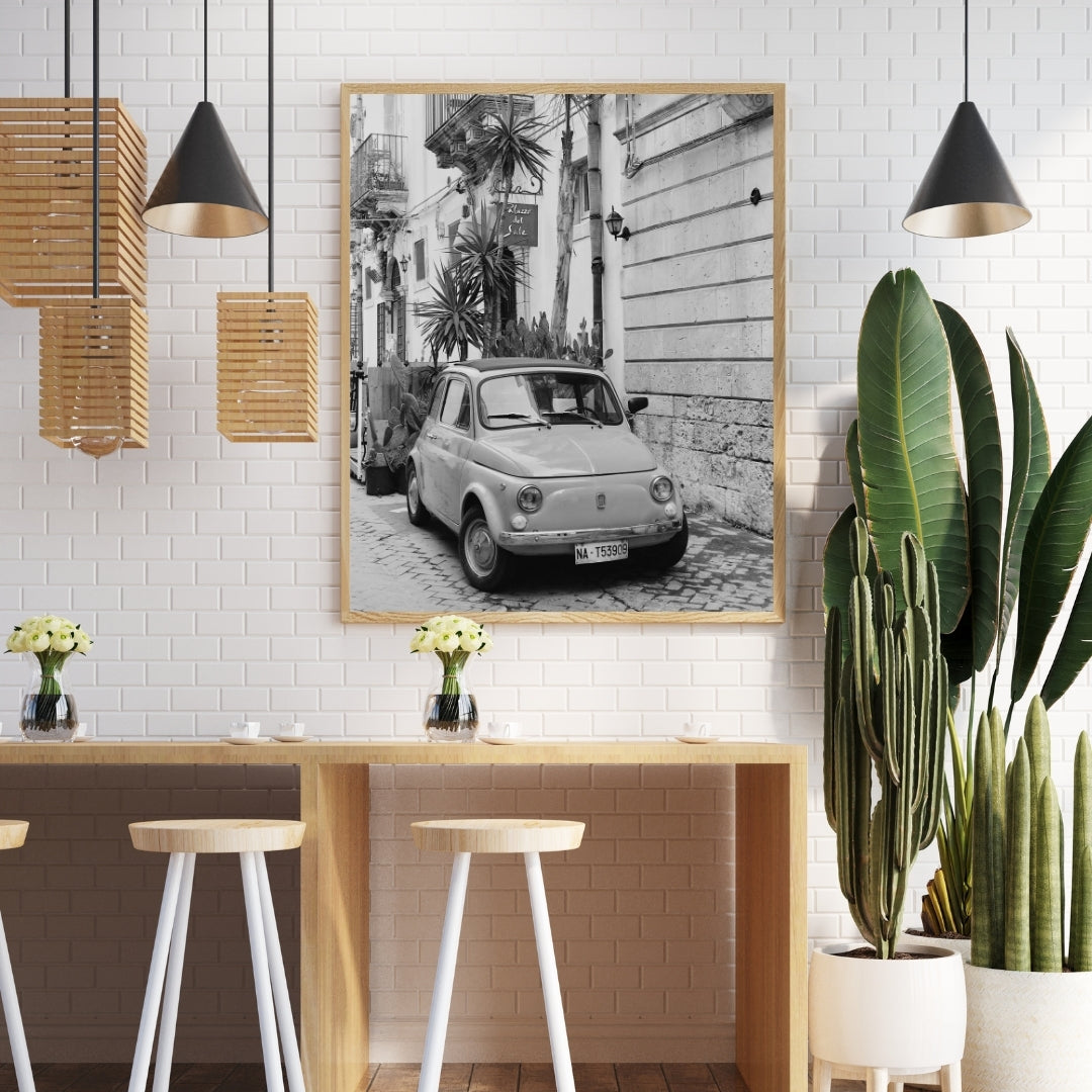 Vintage Fiat 500 Poster