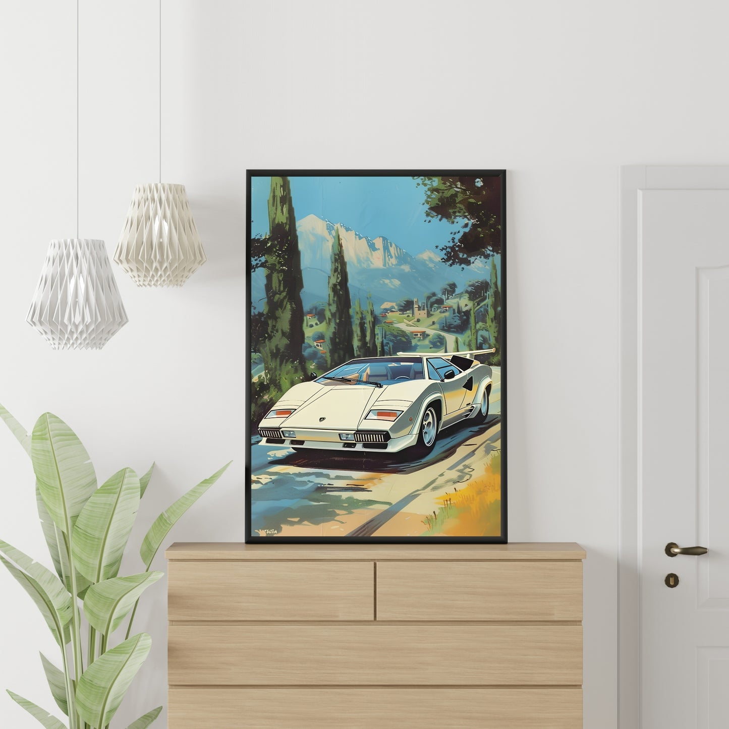 Lamborghini Countach AI Poster