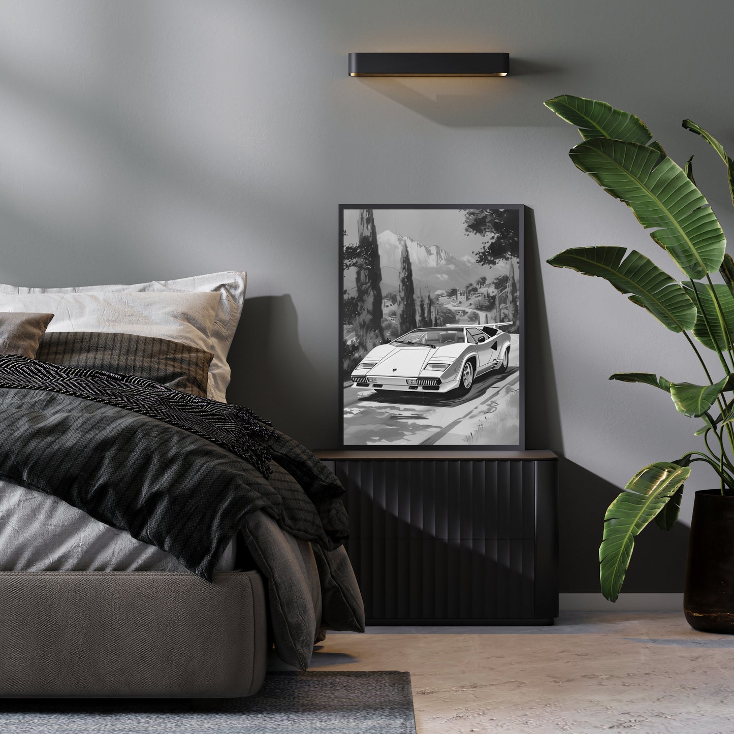 Lamborghini Countach AI Poster