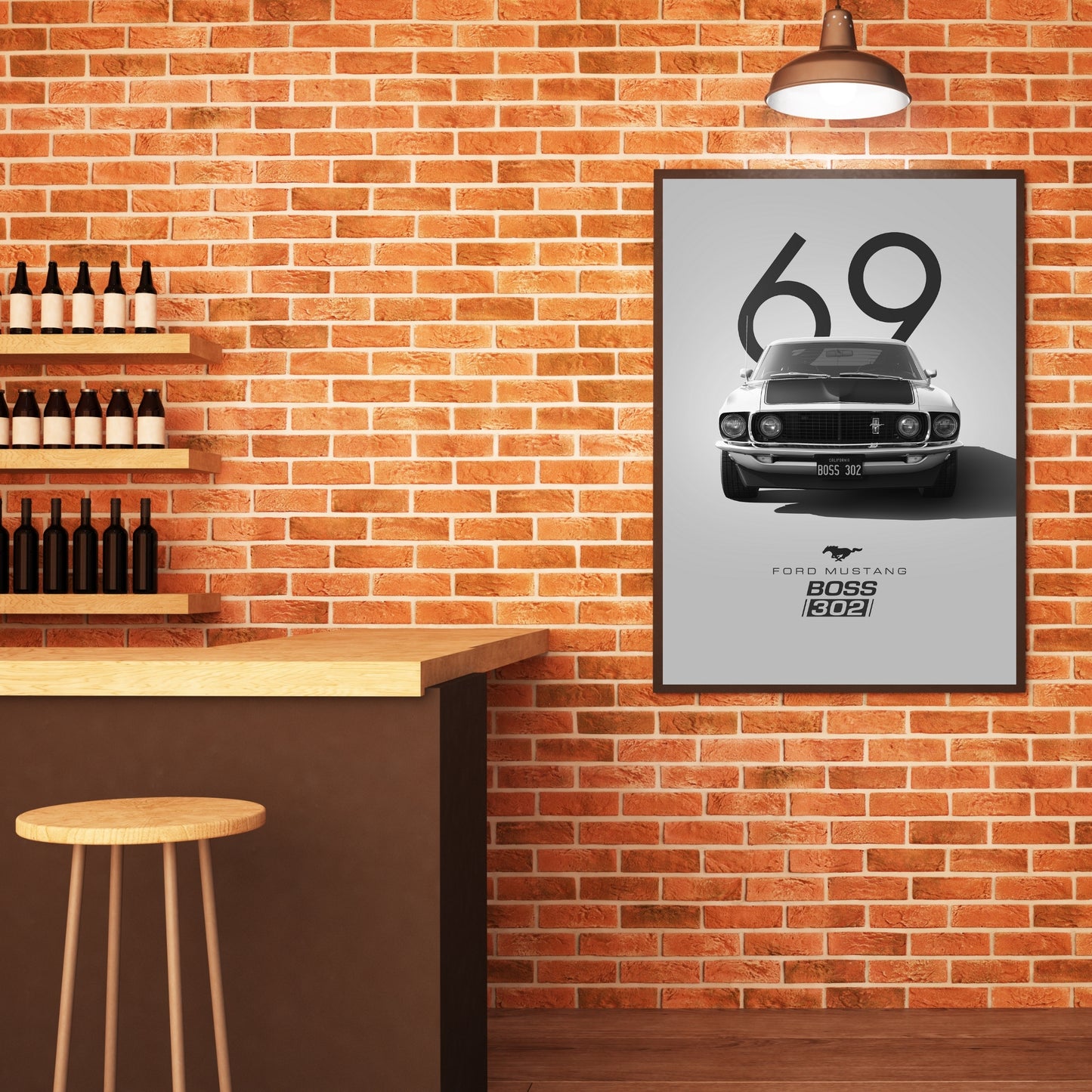 Vintage Ford Mustang Poster