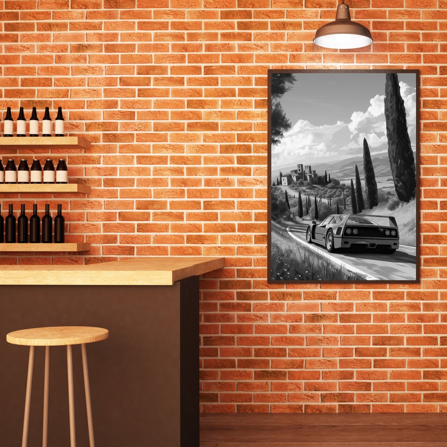 Ferrari F40 Poster AI