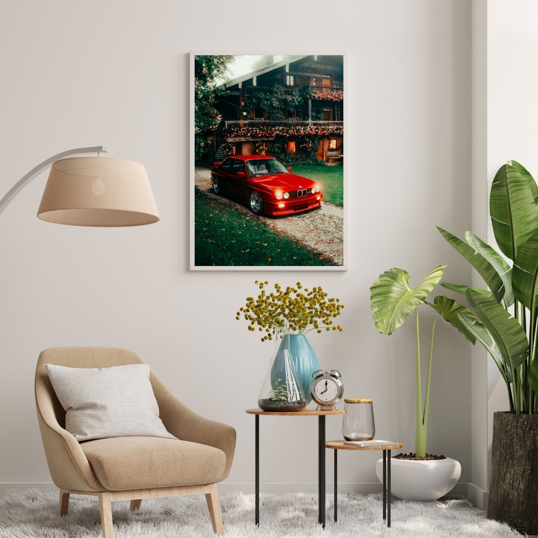 Vintage BMW E30 Poster