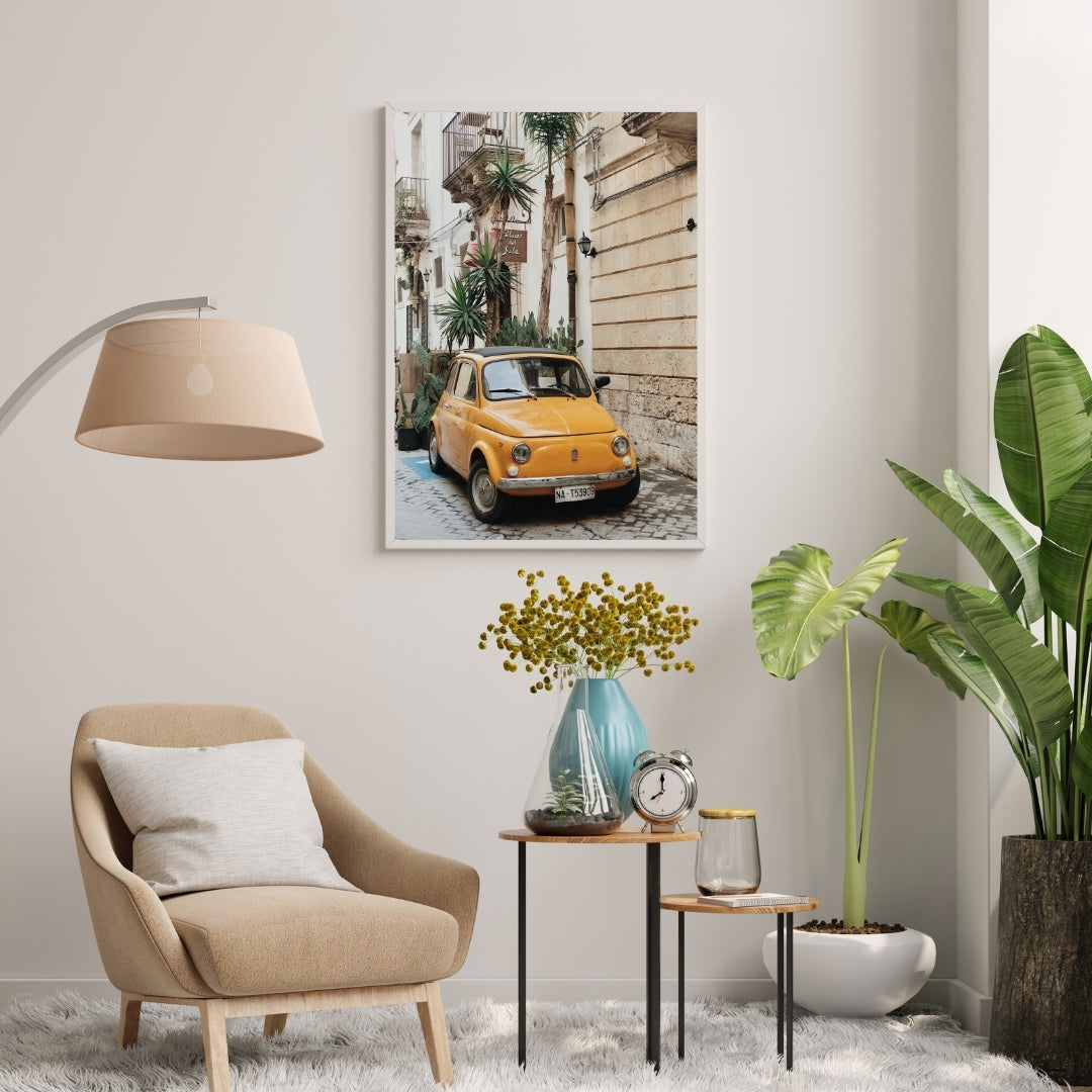 Vintage Fiat 500 Poster