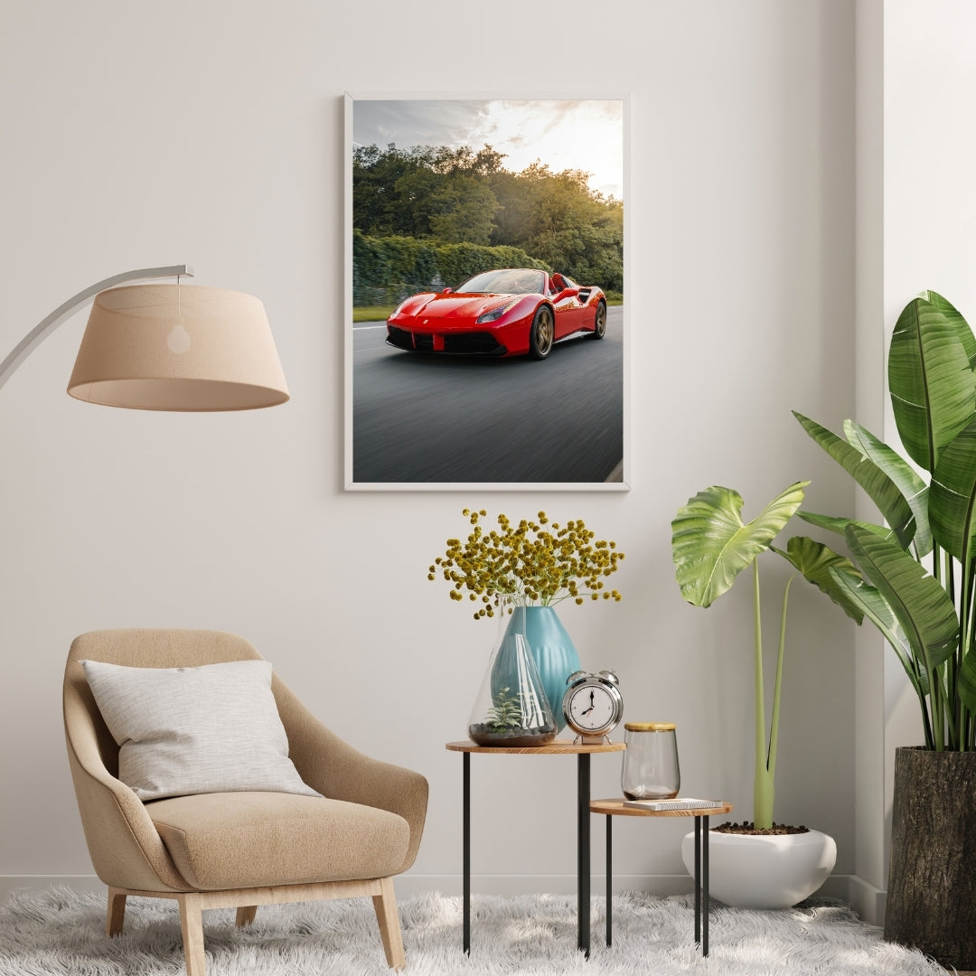 Ferrari 488 Spider Poster