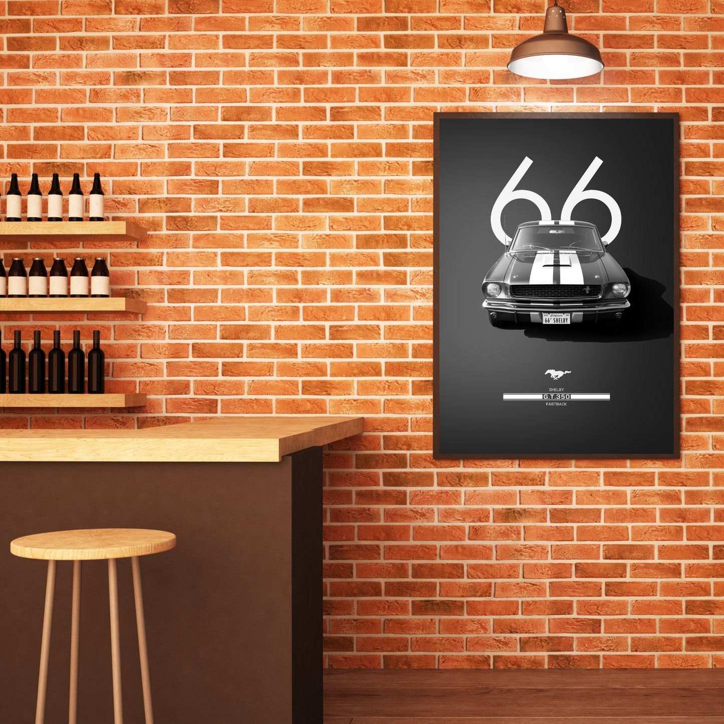 Vintage Ford Mustang Poster