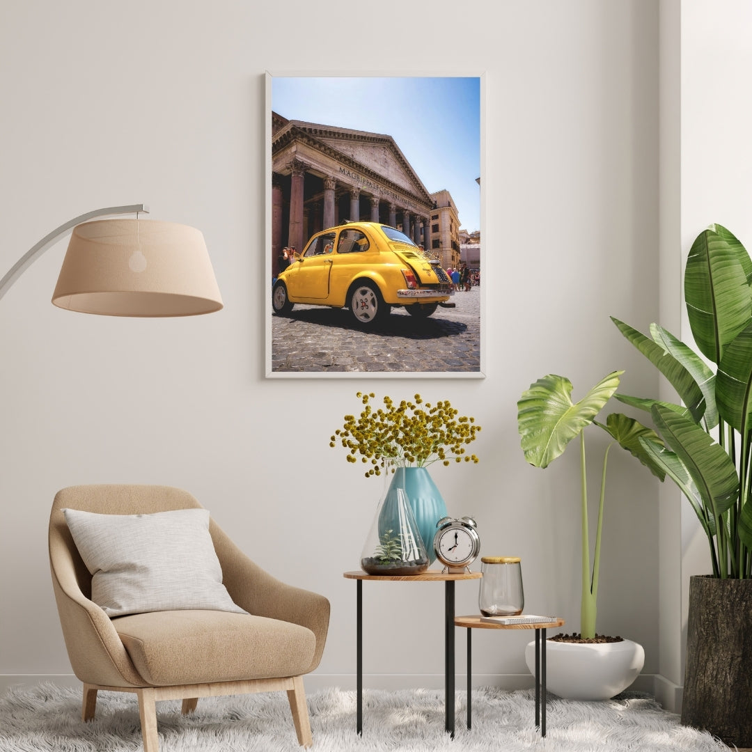 Vintage Fiat 500 Poster