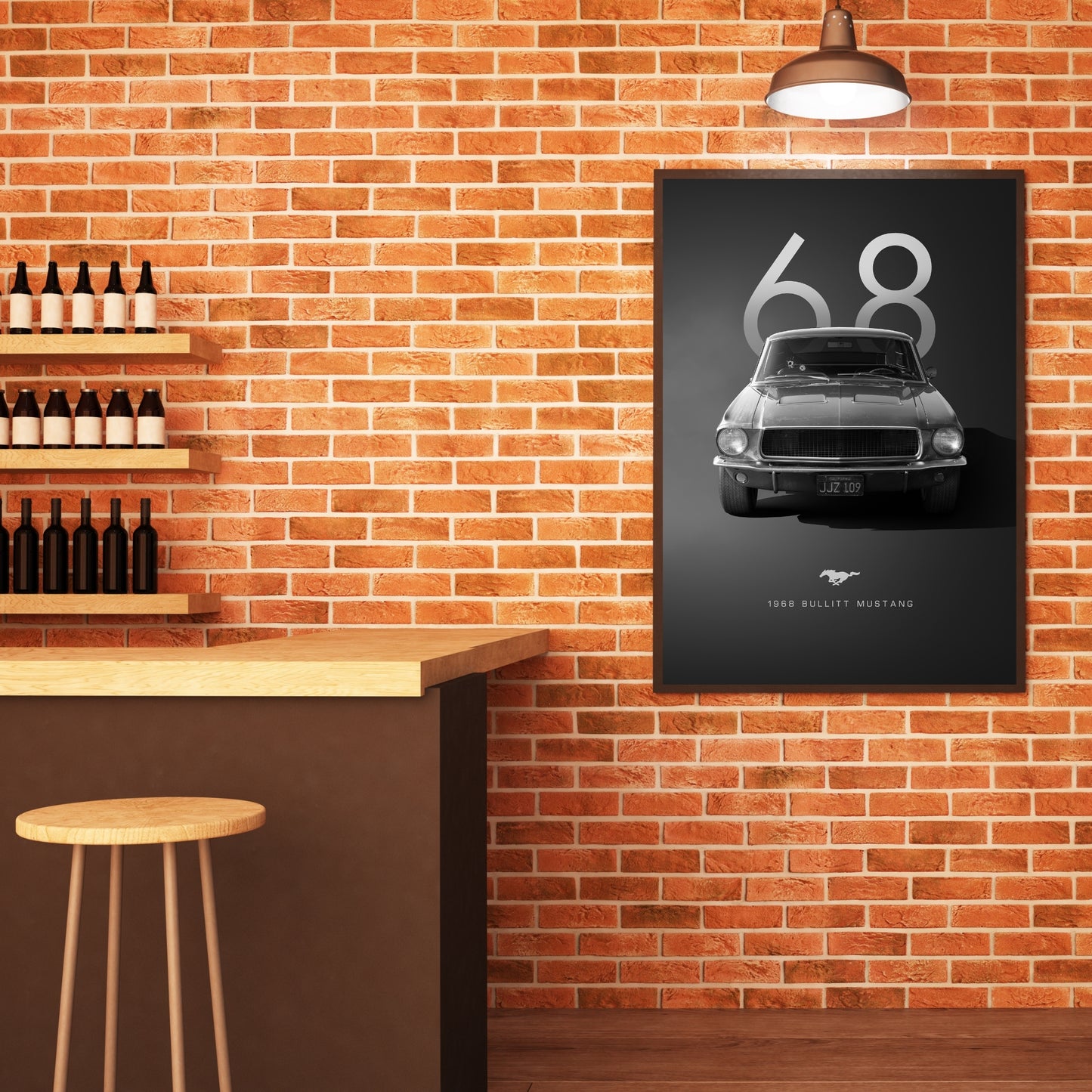 Vintage Ford Mustang Poster